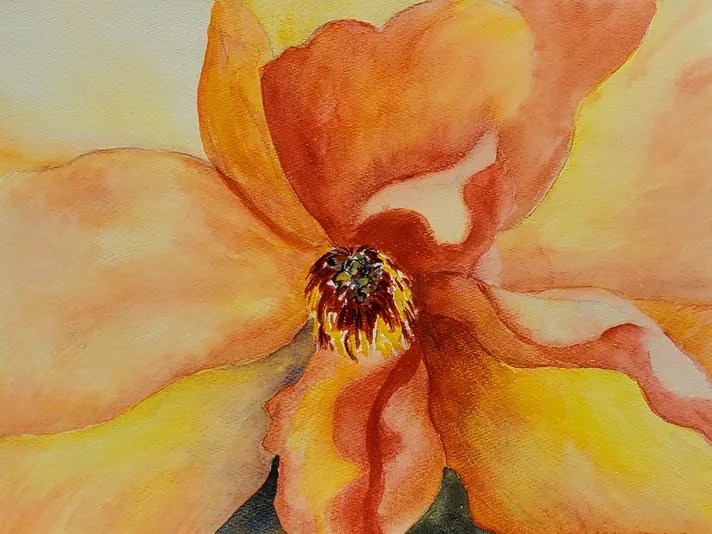 Dent, Michelle. Orange Flower. mid-2000s. oil painting. Private collection