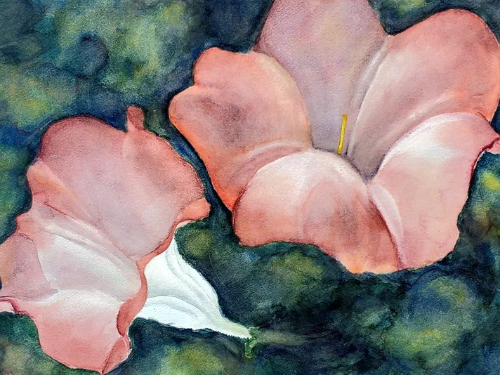 Dent, Michelle. Pink Flowers. mid-2000s. oil painting. Private collection