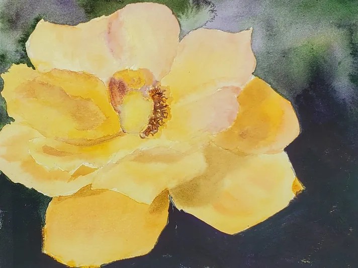 Dent, Michelle. Yellow Flower. mid-2000s. oil painting. Private collection